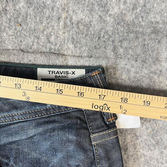 Buffalo David Bitton Travis-X Relaxed Fit Jeans Mens 32x34 Dark Wash Straight De - Picture 7 of 16